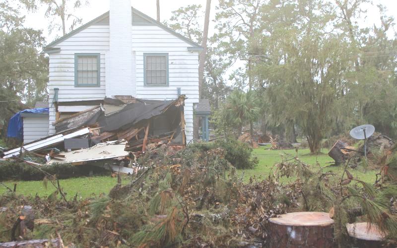 FILE Wreckage and debris were widespread in Columbia and Suwannee counties after Hurricane Helene made landfall last September. (FILE)