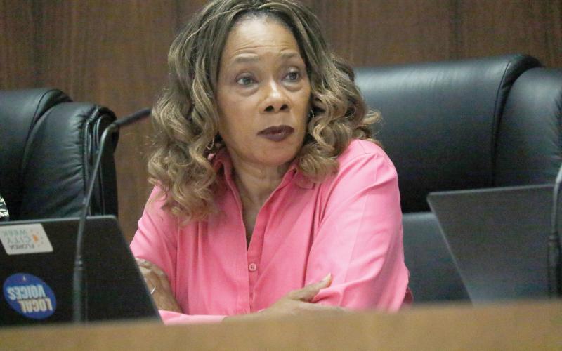 Live Oak Councilwoman Vanessa Brown Robinson said she was concerned with the $450,000 being set aside for a new generator for City Hall and Annex during the final budget hearing Monday. (JAMIE WACHTER/Lake City Reporter)
