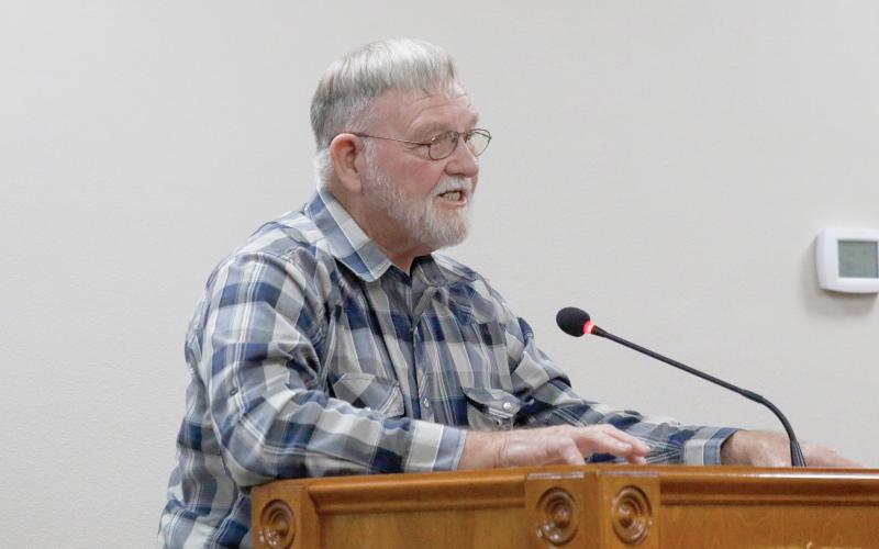 Bo Hancock, a Suwannee County resident, said the public has the right to say what they want at public meetings as the County Commission made changes to how it handles public comment. (JAMIE WACHTER/Lake City Reporter)
