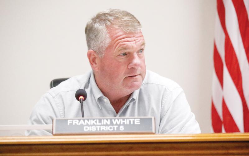 Suwannee County Commissioner Franklin White suggested an 8.8-mill tax rate in order to provide some relief to county property owners at Monday’s final budget hearing at the Judicial Annex.(JAMIE WACHTER/Lake City Reporter)