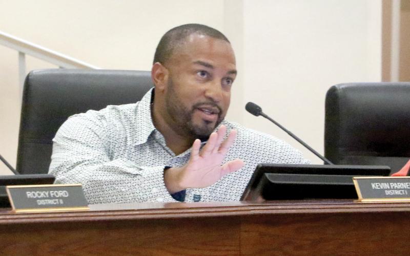 County Commissioner Kevin Parnell wants to see the county’s Land Development Regulations changed to include language about the appeals process after a borrow pit was approved in District 1 without his, or the area residents’, knowledge. (MORGAN MCMULLEN/Lake City Reporter)