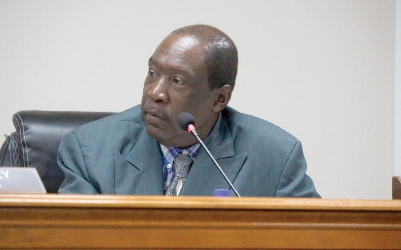 Suwannee County Commissioner Maurice Perkins said he didn’t want to miss out on potential candidates for the county administrator job due to a five-year management requirement. (JAMIE WACHTER/Lake City Reporter)