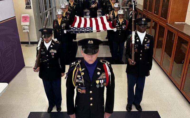 Columbia High’s JROTC held its annual 9/11 Memorial March on Thursday in remembrance of the victims of the Sept. 11, 2001, terrorist attacks. (COURTESY)