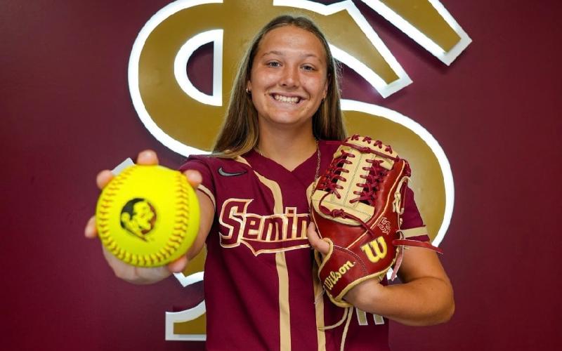 Branford pitcher Harleigh Price committed to Florida State during her official visit on Saturday. (COURTESY)