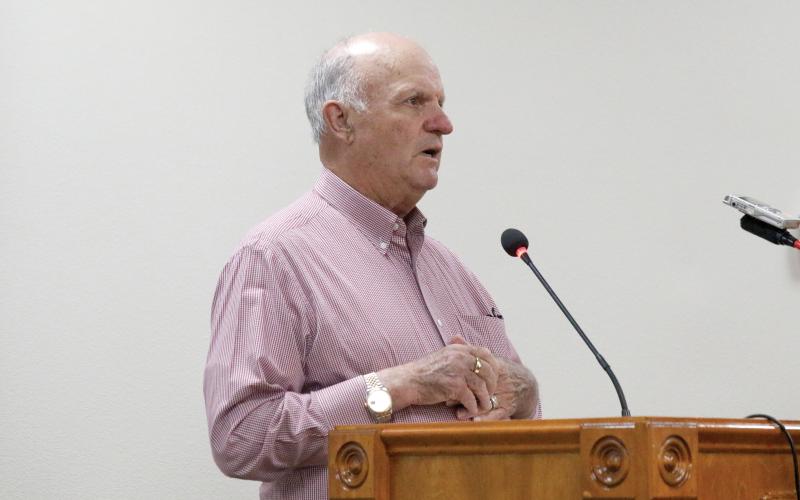 Richard Powell, an accounting consultant for the North Florida Water Utilities Authority, requested the meetings be changed to allow for financial statements to be presented in a timely fashion. (JAMIE WACHTER/Lake City Reporter)