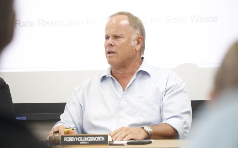 Columbia County Commissioner Robby Hollingsworth said that the county wasn’t increasing the tax rate, so any increases were due to rising property values. (JAMIE WACHTER/Lake City Reporter)