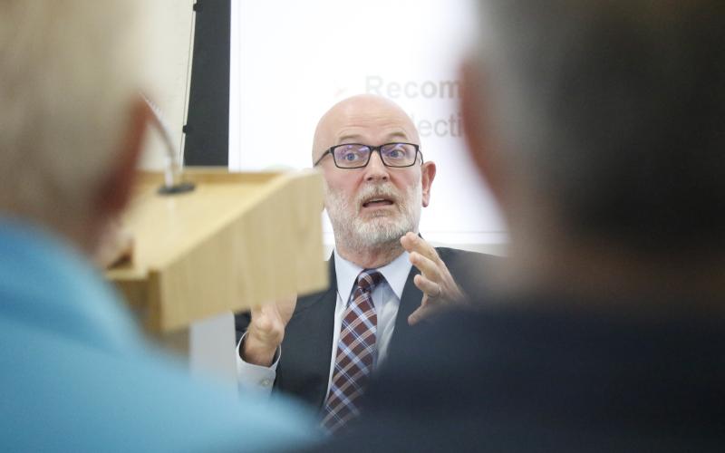 Columbia County Attorney Joel Foreman said Thursday the county needed to officially dissolve the Industrial Development Authority in order to help settle a state enforcement action for not reporting financial details on the independent district. (JAMIE WACHTER/Lake City Reporter)