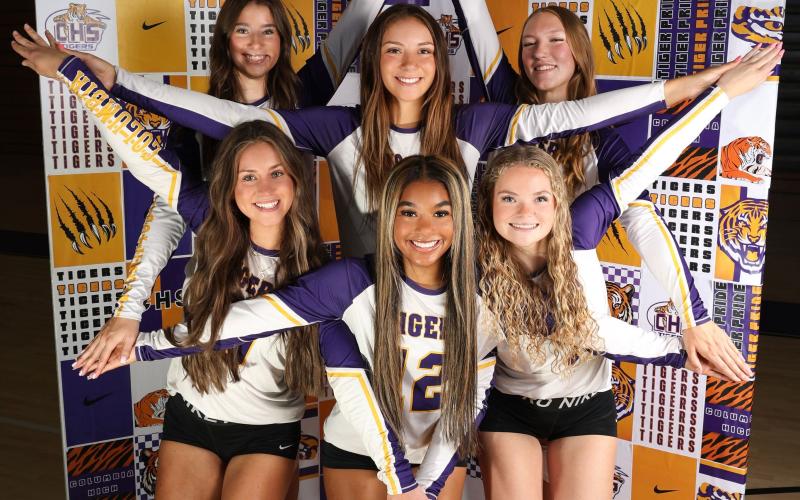 Columbia honored seniors Bella Lester, Sinei Wood, Zion Wallace, Jenavieve Farer, Ava Christie and  Chloe Nickelson for Senior Night during Wednesday's match against Baker County. (COURTESY)