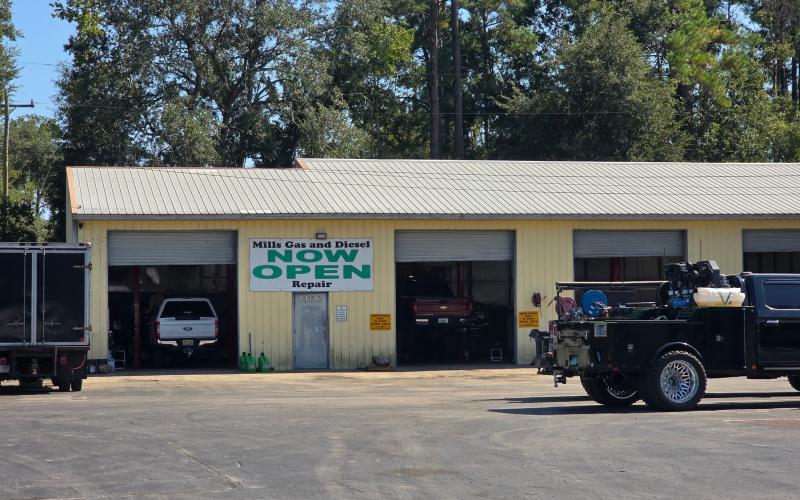 State officers executed a search warrant Tuesday at Mills Gas and Diesel in Live Oak. County offices also were served subpoenas related to work performed at the shop from January 2024 to June 2025. (MONJA SLATER/Lake City Reporter)