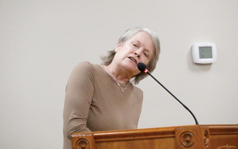 Cathy Rieker, who lives in Three Rivers Estates in Columbia County, said she hasn’t been on the Ichetucknee River for a year after nearly being hit by personal watercraft three or four times in her kayak. (JAMIE WACHTER/Lake City Reporter)