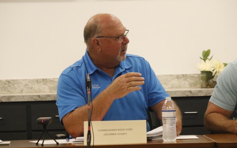 NFWUA Chairman and Columbia County Commissioner Rocky Ford agreed with the goals set by Executive Director Shannon Roberts at Wednesday’s meeting. (JAMIE WACHTER/Lake City Reporter)