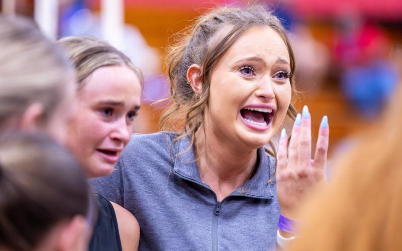 Branford hitter Layln Sikes (left) and head coach Lachelle Sikes cry tears of joy following the Buccaneers’ win over Chipley in the Class Rural state championship on Wednesday. (JACK HOWDESHELL/Lake City Reporter)