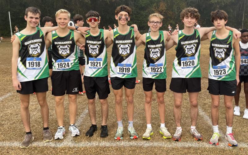 The Suwannee boys cross country team placed 19th at the Class 2A state meet on Saturday for their best finish ever. (COURTESY)