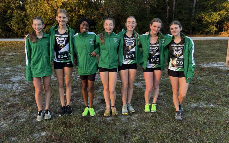The Suwannee girls cross country team finished eighth at the Region 1-2A meet on Friday to clinch a state berth for the second straight year. (COURTESY)
