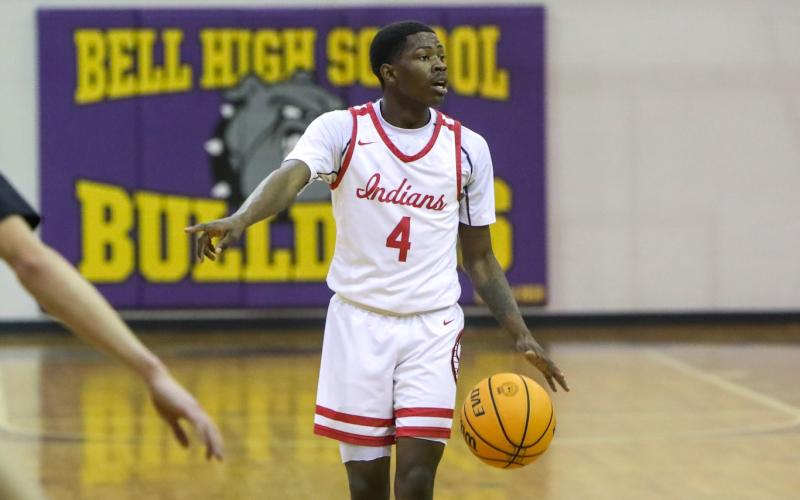 Fort White guard Jhailynd Cooper helped Fort White defeat Lafayette 67-32 on Thursday. (BRENT KUYKENDALL/Lake City Reporter)