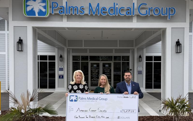 Palms Medical Group staff raised more than $4,000 for breast cancer awareness in support of the American Cancer Society’s Making Strides Against Breast Cancer initiative. (COURTESY)