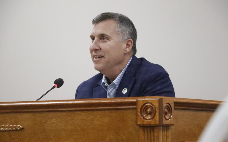 Jason Furry, Suwannee County’s interim administrator, was selected for the full-time role.  (JAMIE WACHTER/Lake City Reporter)
