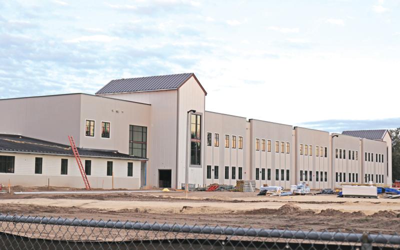 Construction of the new Eastside Elementary School on Baya Avenue is expected to be ready by the start of the next school year. (TONY BRITT/Lake City Reporter)