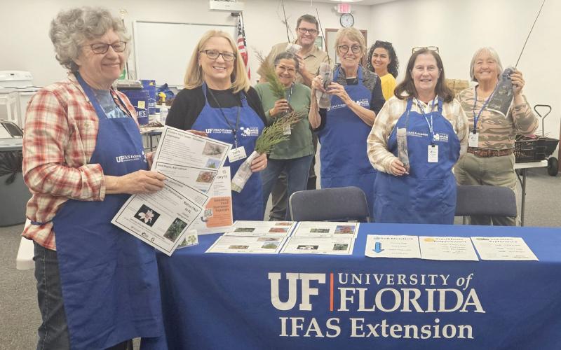 Master gardeners with the UF/IFAS Columbia County Extension Office were on hand Friday to held give out trees for Florida Arbor Day. (COURTESY COLUMBIA COUNTY EXTENSION)