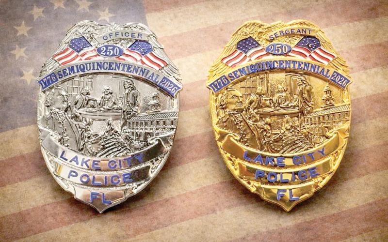 The Lake City Police Department has commissioned special badges in recognition of the United States of America’s semiquincentennial celebration. (COURTESY LAKE CITY POLICE DEPARTMENT)