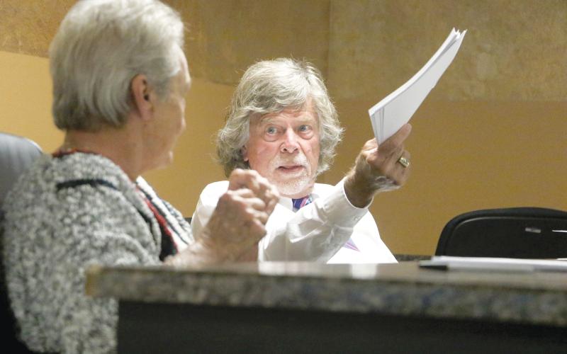 Lake Shore Hospital Authority Trustee Don Kennedy thanked Executive Director Dale Williams during Monday’s meeting for signing the agreement in December to give the main Lake Shore hospital building to Meridian Healthcare. (FILE)