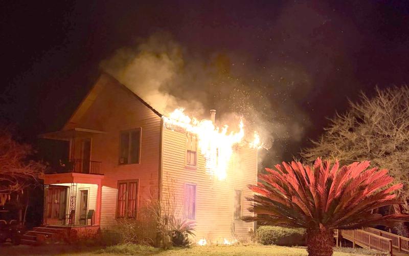 A home off SE Buck Glen sustained significant damage from a fire Monday night that appeared to start from chimney issues. (COURTESY COLUMBIA COUNTY FIRE RESCUE)