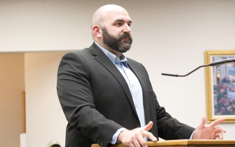 Nicholas Frigiola, the Live Oak Community Redevelopment Agency director, said soil issues at the Heritage Square site led to some changes that would cost an additional $$183,655, but that was within budget. (JAMIE WACHTER/Lake City Reporter)