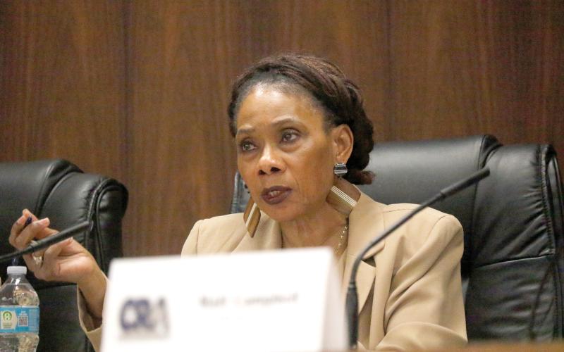 Live Oak Community Redevelopment Agency board member Vanessa Brown Robinson said she wanted to include a historical element to the revamped business incentive grant program to try to ‘keep some of our charm.’ (JAMIE WACHTER/Lake City Reporter)