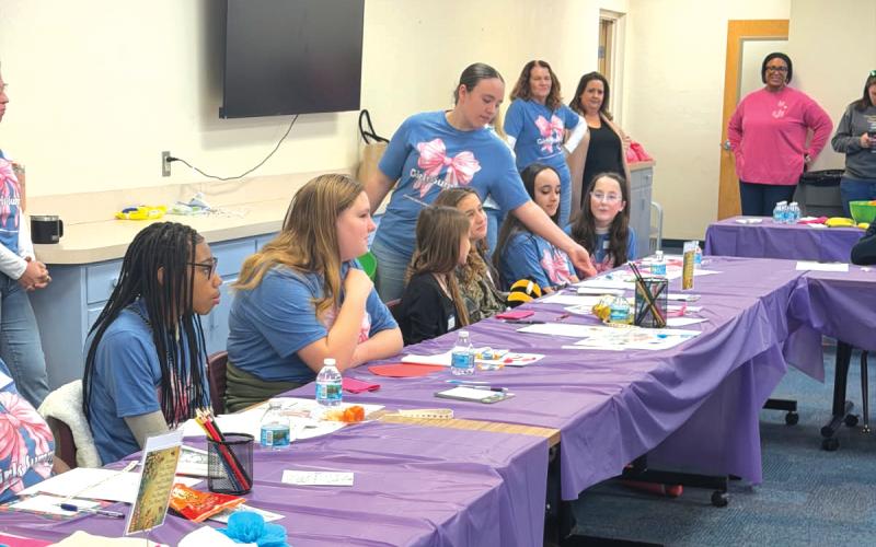 The Altrusa Girls Summit, attended by 18 sixth-graders, gave information to students regarding finances as well as being ‘intentional’ with one’s thoughts. (COURTESY)