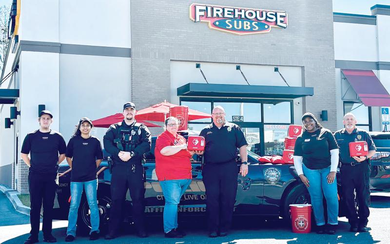The Live Oak Department received a Firehouse Subs Public Safety Foundation grant to obtain Automated External Defibrillators to place in every patrol car as well as the police station. (COURTESY LIVE OAK POLICE DEPARTMENT)