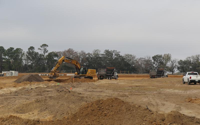 TONY BRITT/Lake City Reporter Anderson Columbia, which already was ahead of schedule on road improvements in Ellisville, is being offered a $900,000 bonus to speed up the work even more. (TONY BRITT/Lake City Reporter)