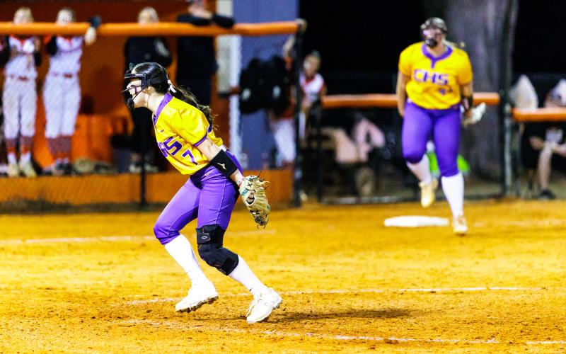 Columbia pitcher Kinley King struck out seven batters to lead the Tigers to a 9-0 shutout over Williston on Tuesday. (JACK HOWDESHELL/Lake City Reporter)