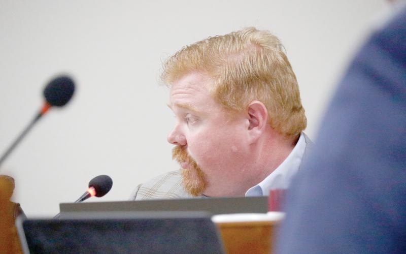 Suwannee County Attorney Adam Morrison said Project Newton needed an agreement to store equipment on county land that will eventually be gifted to the company in an economic development agreement. (JAMIE WACHTER/Lake City Reporter)