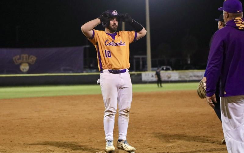 Columbia catcher Casen Maddox had two RBIs in the Tigers' 9-5 win over Florida High on Tuesday. (BRENT KUYKENDALL/Lake City Reporter)