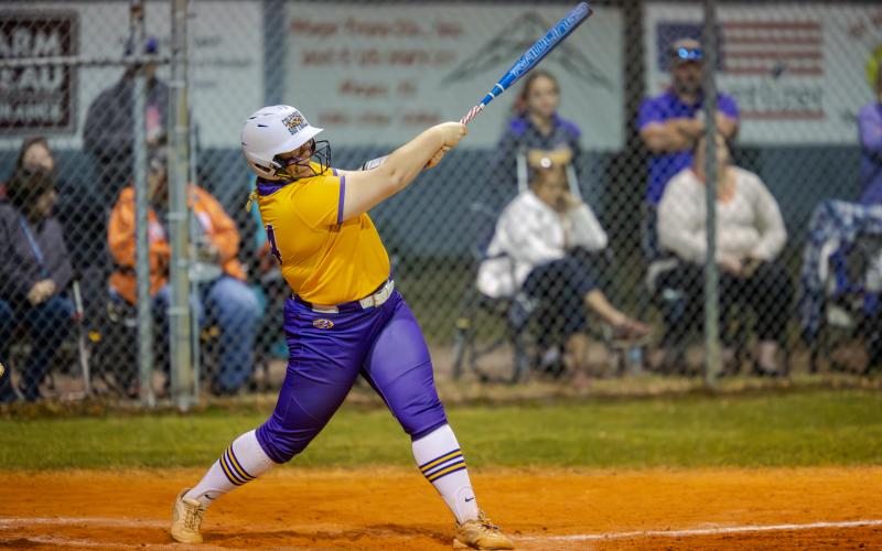 Columbia pitcher Josie Raulerson hit her third home run of the week during Friday's 19-6 win over Lafayette. (JACK HOWDESHELL/Lake City Reporter)