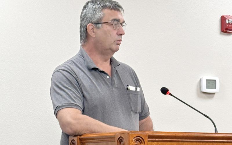 Robert Domingue, the Columbia County utilities superintendent for the North Florida Water Utilities Authority, told the board that keeping the same extended aeration system for the Ellisville wastewater plant was the best path forward. (JAMIE WACHTER/Lake City Reporter)