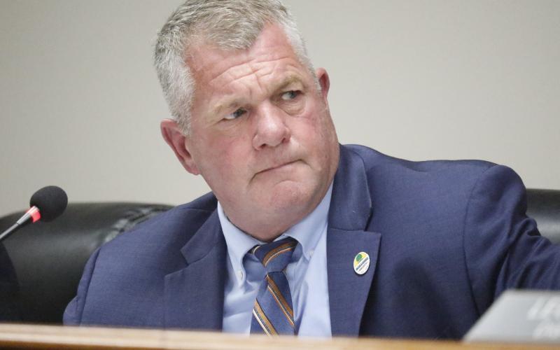 Suwannee County Commission Chairman Franklin White suggest the county and Barge Design Solutions share the burden for the dispute over a change order on the wastewater design. (JAMIE WACHTER/Lake City Reporter)