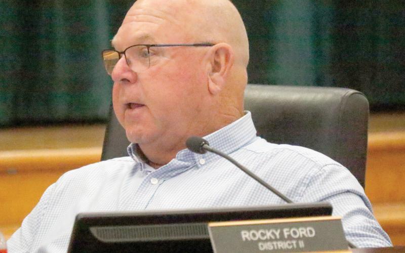 Columbia County Commissioner Rocky Ford said the City of Lake City’s solution to the sewer vs. septic tank issue with AgroLiquid came under pressure after the Lake City Reporter reported on the problem. (JAMIE WACHTER/Lake City Reporter)