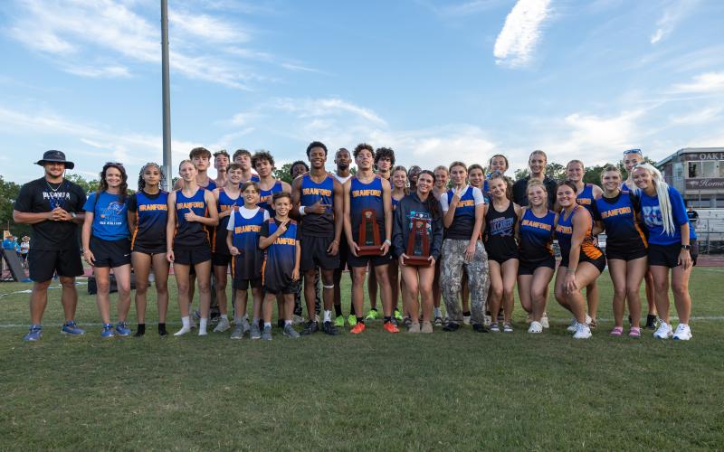 The Branford boys and girls both finished second at the District 5-1A meet on Saturday. (JACK HOWDESHELL/Lake City Reporter)
