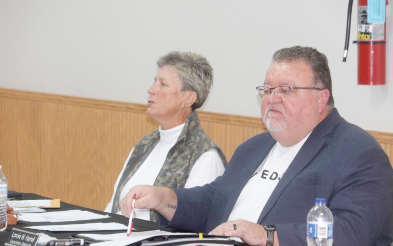 Fort White Councilman Lonnie Harrell speaks during a February council meeting. Harrell is seeking a court order to block a recall election against him. The election is currently set for April 14. (FILE)