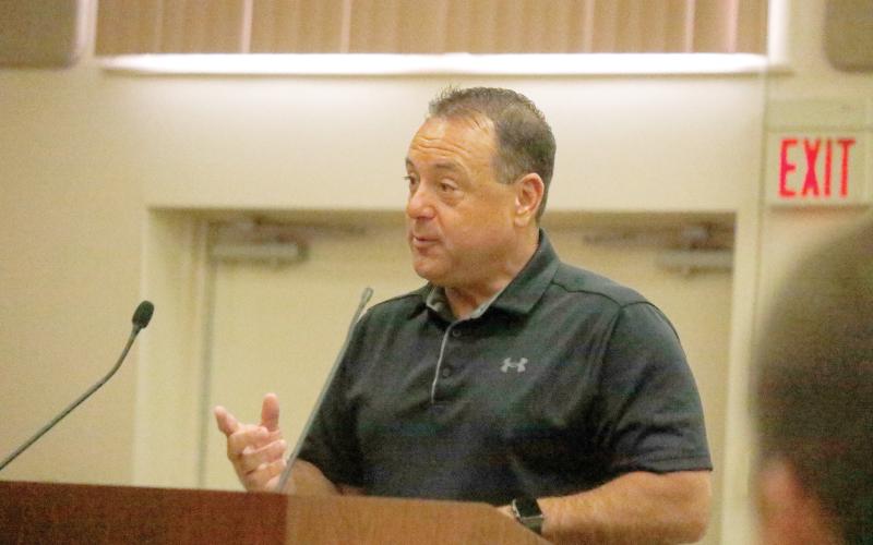 Columbia County Director of Safe Schools Mike Paphides told the Columbia County School Board that the district’s safety is in ‘good shape.’ (JAMIE WACHTER/Lake City Reporter)