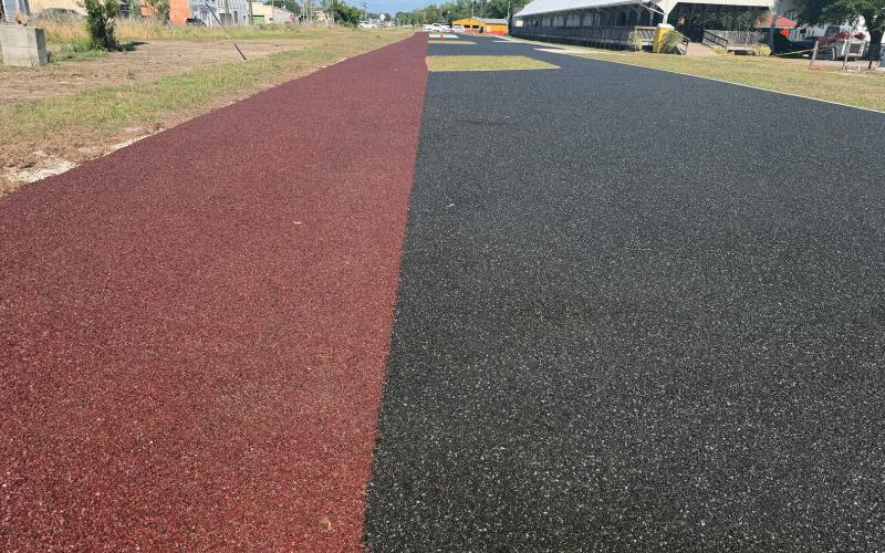A semi-permeable material was used for the parking improvements at Heritage Square in the Live Oak Community Redevelopment Area. The project is not quite complete as Curt’s Construction, which is handling the $1.029 million project, ran out of the material. It is expected to be completed this weekend. (COURTESY)