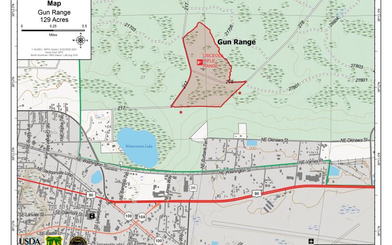 The Gun Range Fire remains 129 acres and is 50% contained. (U.S. FOREST SERVICE)