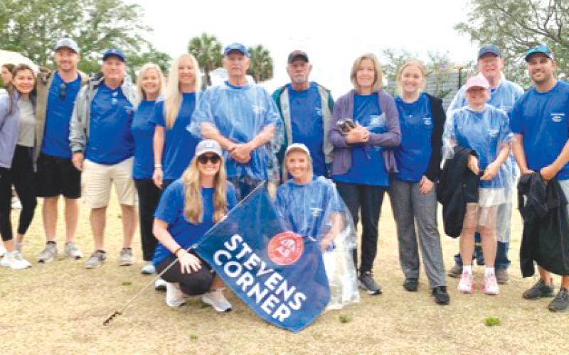 Members of the group Stevens Corner gather for a photo during the Walk to Defeat ALS Jacksonville on May 2 at The Friendship Fountain. The group consisted of 39 family members and friends of Don Stevens. (COURTESY)