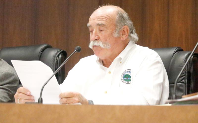 Live Oak City Manager Larry Sessions’ contract was renewed until next January by the Live Oak City Council on Tuesday. The council also ratified his raise. (FILE)