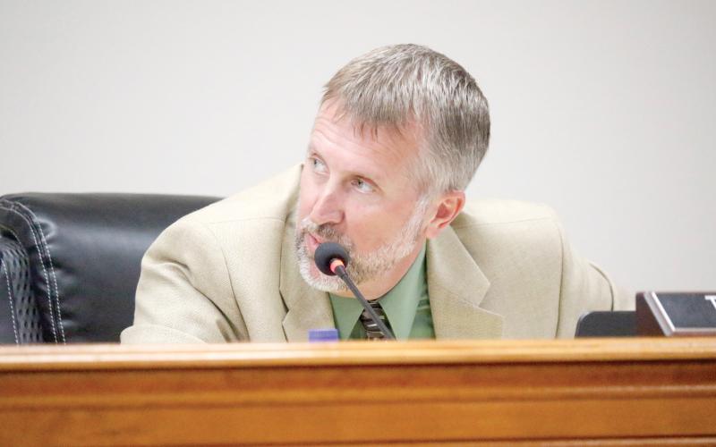 Suwannee County Commissioner Travis Land said he was willing to hold the $3.8 million in donated funds at whatever bank the donor desired. (JAMIE WACHTER/Lake City Reporter)