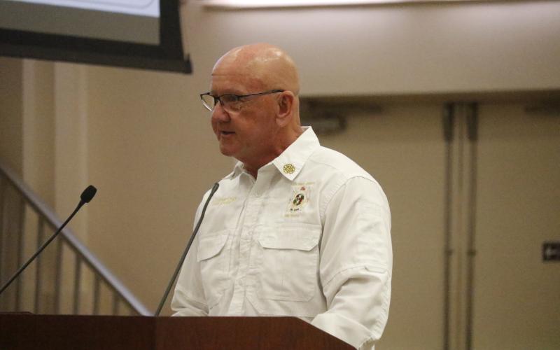 Columbia County Fire Chief Jeff Crawford recommended the County Commission extend the county’s burn ban while also wanting to deny any permits for fireworks at graduations due to fire conditions. (JAMIE WACHTER/Lake City Reporter)
