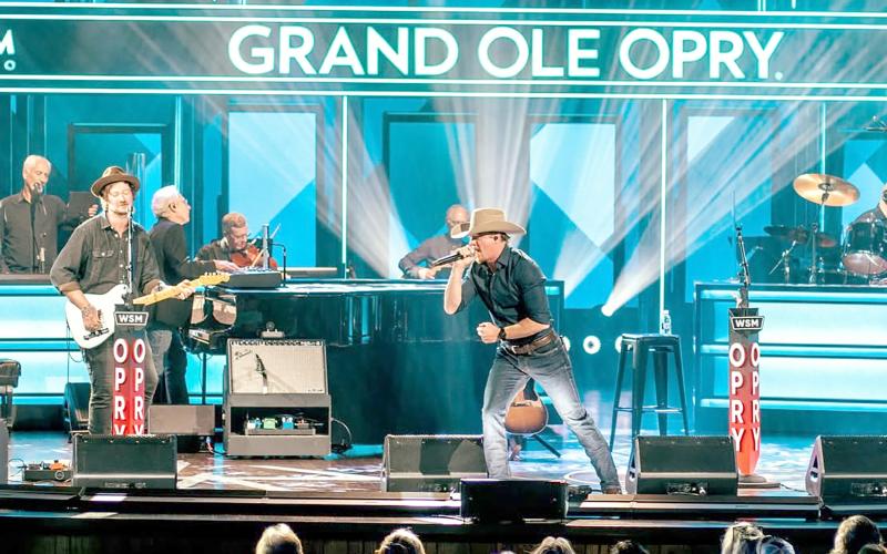 Lake City’s Adam Sanders performed Wednesday night at the Grand Ole Opry in Nashville. It was Sanders’ first time performing at the Opry. (COURTESY)