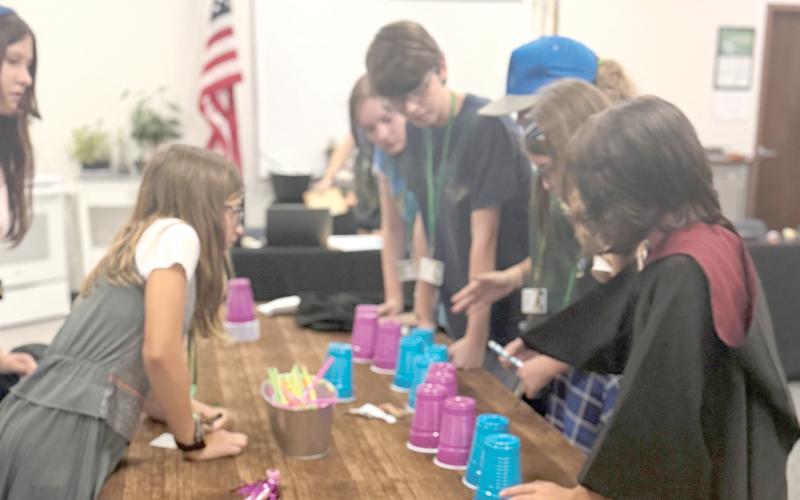 Campers participate in an activity ‘Escape the Vaults’ to unlock leadership knowledge locked deep in the vaults. (COURTESY UF/IFAS EXTENSION OFFICE COLUMBIA COUNTY)