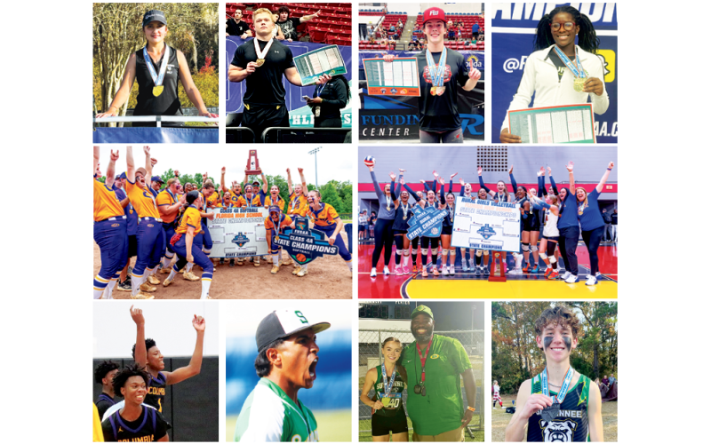 Three area teams and seven individuals won state titles during the 2025-26 school year, while others made deep postseason runs. (FILE PHOTOS)